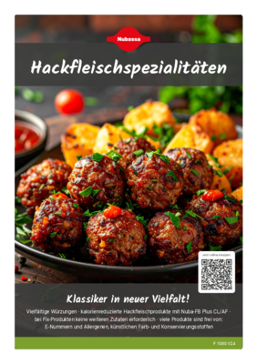 Flyer über Hackfleischspezialitäten