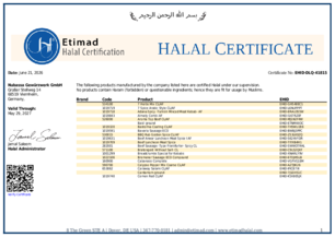 Halal Certificate 2026/2027