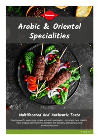 Flyer about Seasonings for Arabic-Oriental Specialities