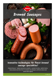 Flyer about seasonings for brewed sausage