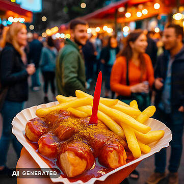 Currywurst unter Leuten
