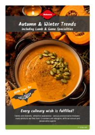 Flyer about seasonings for autumn and winter and lamb and game