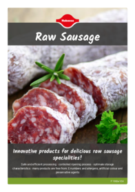 Flyer about seasonings for raw sausage
