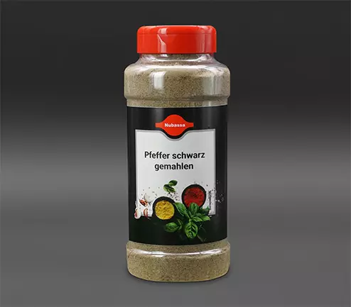 Schwarzer Pfeffer hat einen sehr scharfen Geschmack. Er eignet sich ideal zum Würzen von dunklen Braten- und Salatsaucen.
Piperingehalt: 4 - 6 % 500 g Dose