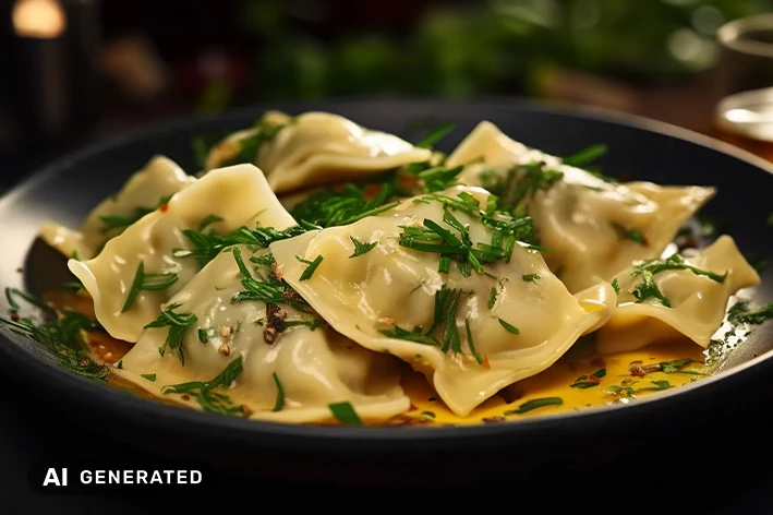 Maultaschen mit Spinatfüllung