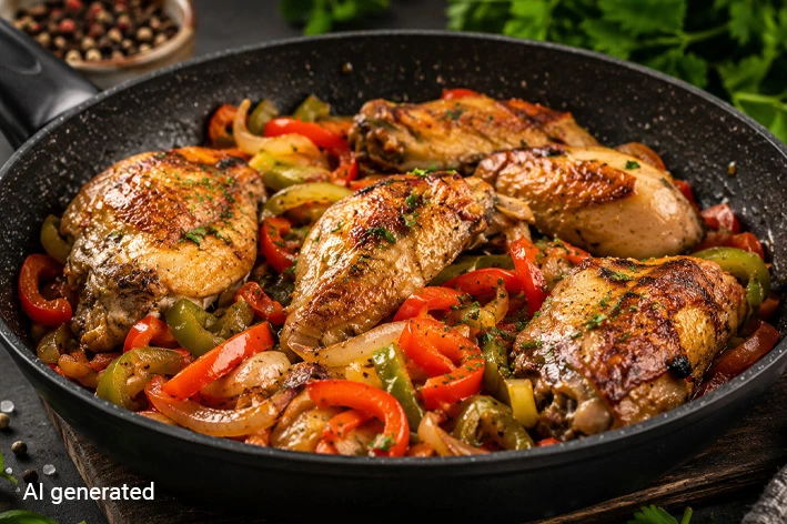 Coq au Vin auf Gemüsebeet CL