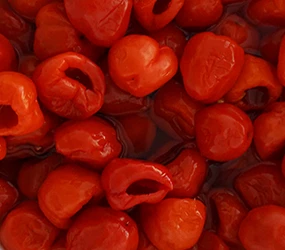 Rote Kirschpaprika, ganz Grade A (Abtropfgewicht 1,2 kg)