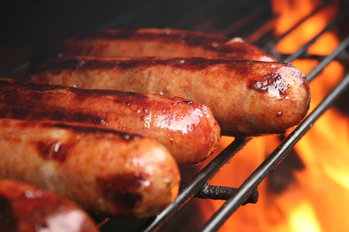 Frische, grobe Bratwurst