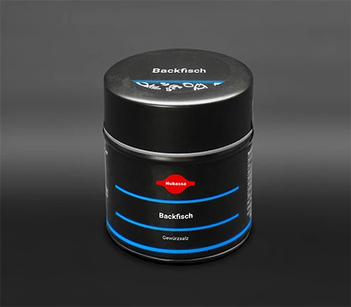 Gewürzsalz mit Pfeffer, Ingwer, Zwiebeln und Thymian für Fisch zum Braten und Backen. 100 g Dose (Metall)