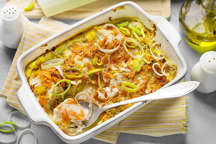 Kartoffel-Lauch-Gratin